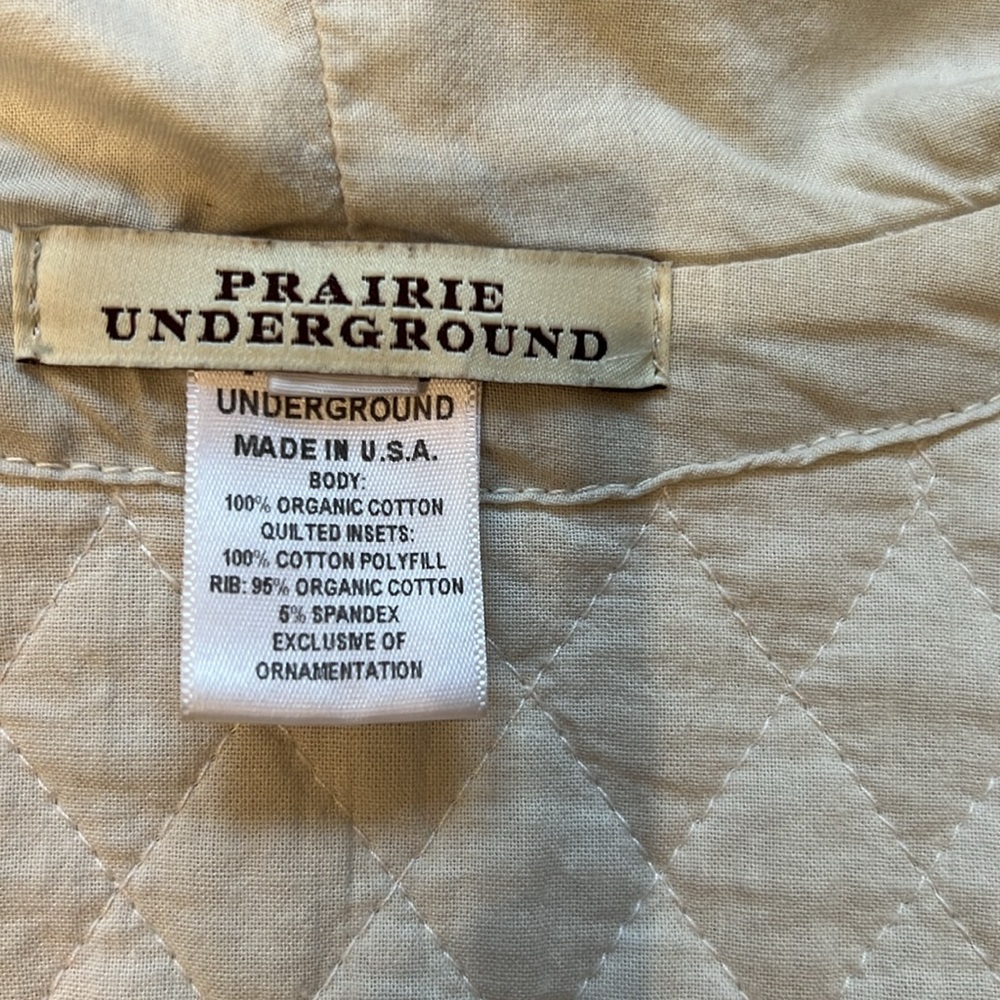 PRAIRIE UNDERGROUND
Cloak Zip Up Hoodie Top Jacket in Cream Size Medium - Picture 11 of 12